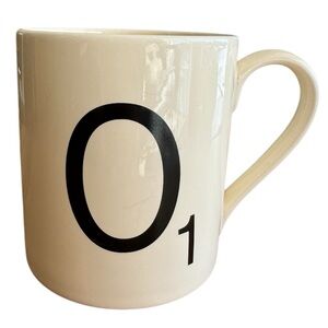 Wild & Wolf Scrabble Letter “O” Mug Cup Ceramic 14oz